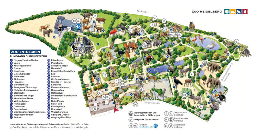 Übersichtsplan Zoo Heidelberg - Zooplan